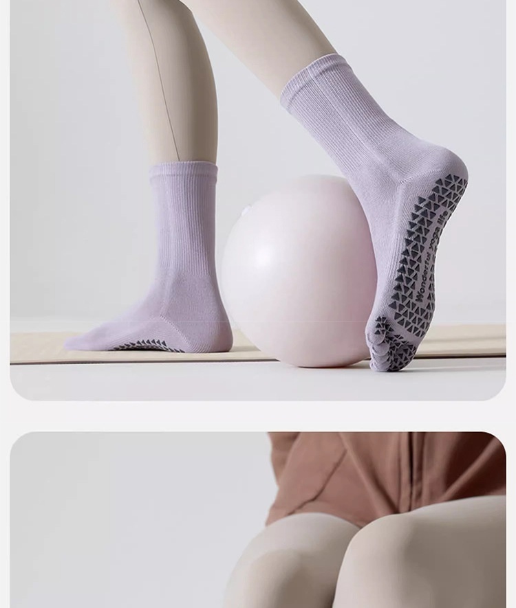 001 Five-Finger Yoga Non-Slip Profeional Women Mid-Calf Pilate Indoor Beginner Training Fitne Sport Toe Separator_voghion.com