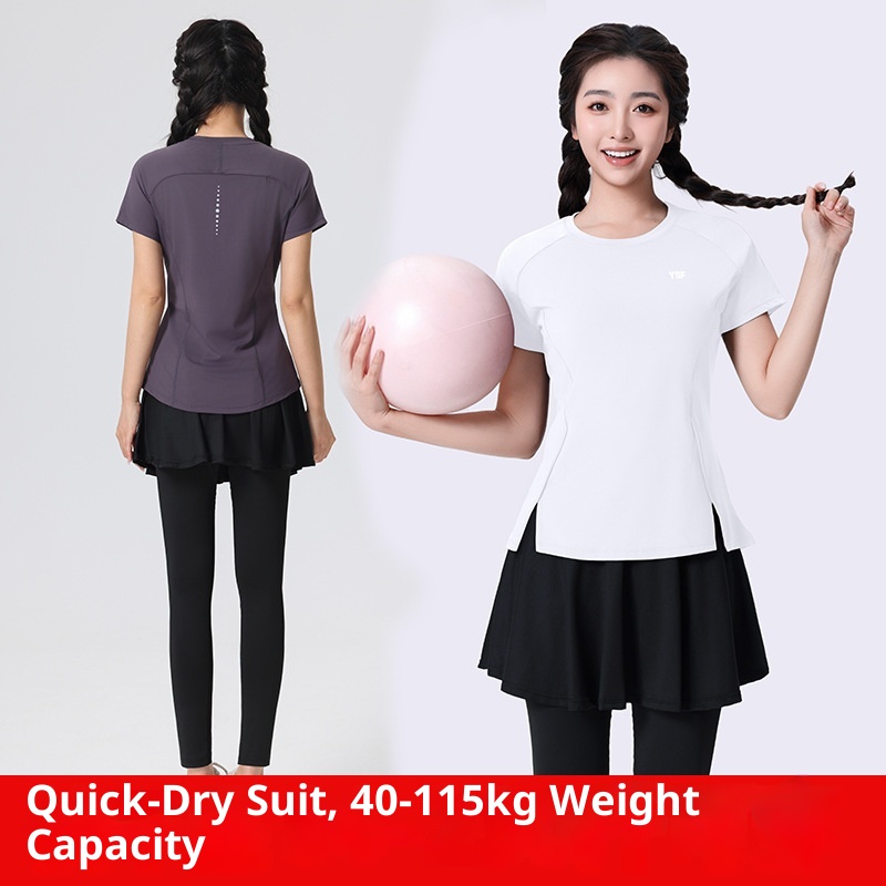 001 2025 Nuovo Yoga Pilates Training Wear Mattina Asciugatura Rapida Fitness Sport Magliette a Maniche Corte Donna_voghion.com