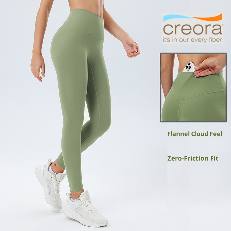 001 Nude Feel Yoga For Women With Pockets, High Waist, Tummy Control, Butt Lift, Slimming Fitness Pants, Pilates No_voghion.com