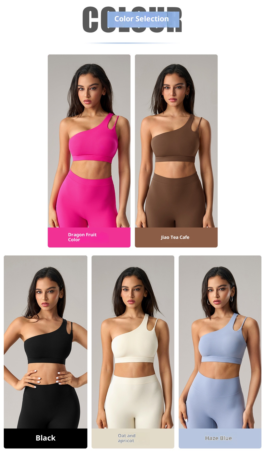 001 European And American Cross-Border One-Shoulder Yoga Beautiful Back Sports Bra Irregular Shoulder Running Fitness Vest_voghion.com
