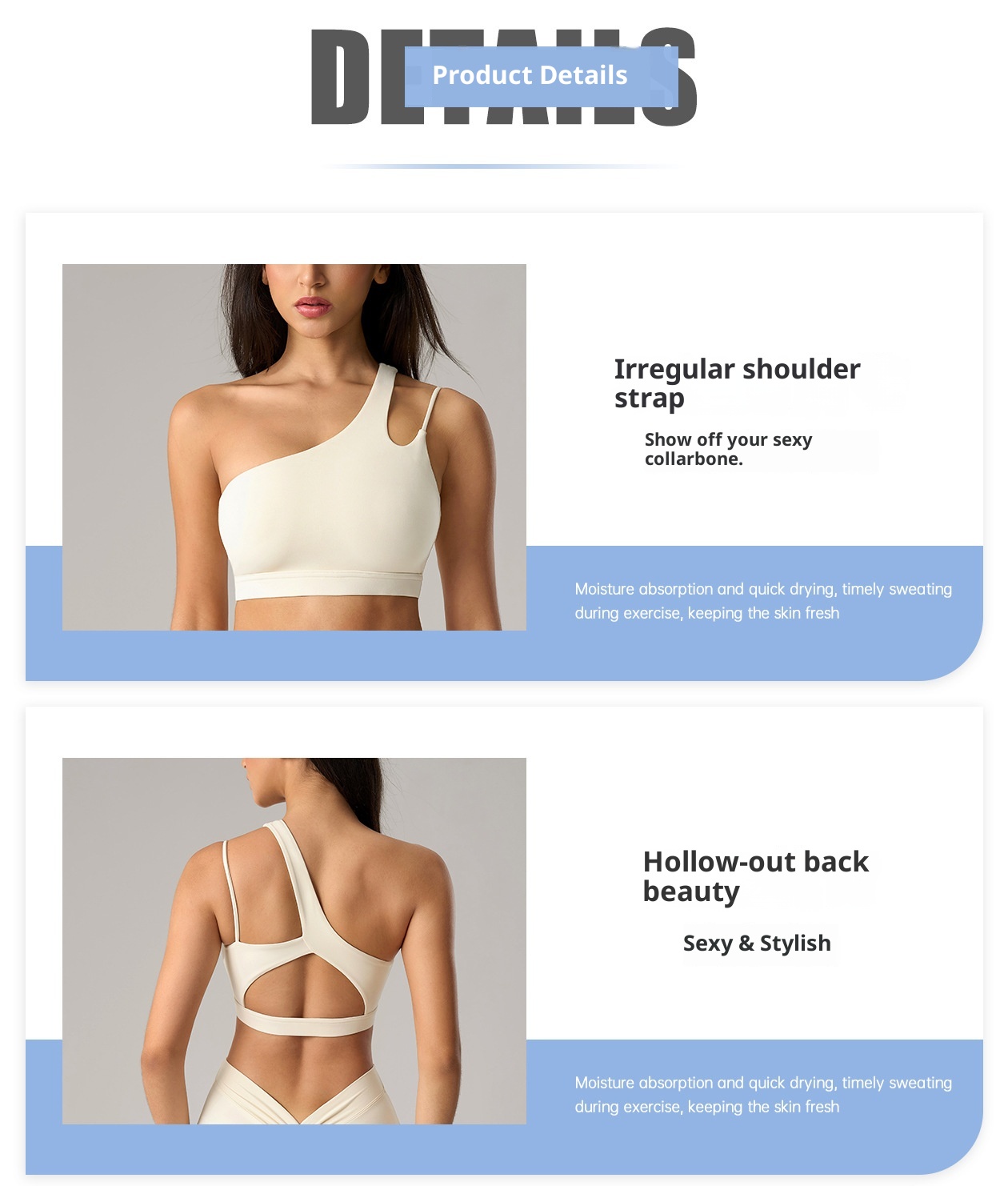 001 European And American Cross-Border One-Shoulder Yoga Beautiful Back Sports Bra Irregular Shoulder Running Fitness Vest_voghion.com
