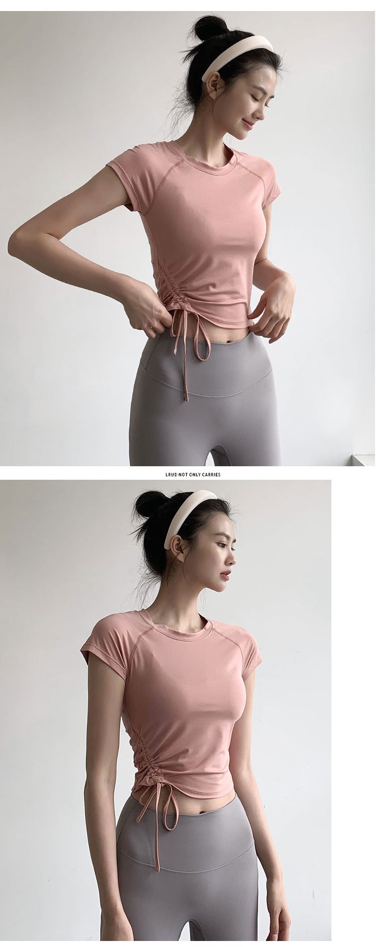 001 Short Sleeve Fitness Shirt Breathable Quick-Dry Sports Top For Women Summer New Running Pilates Training Yoga T-Shirt_voghion.com