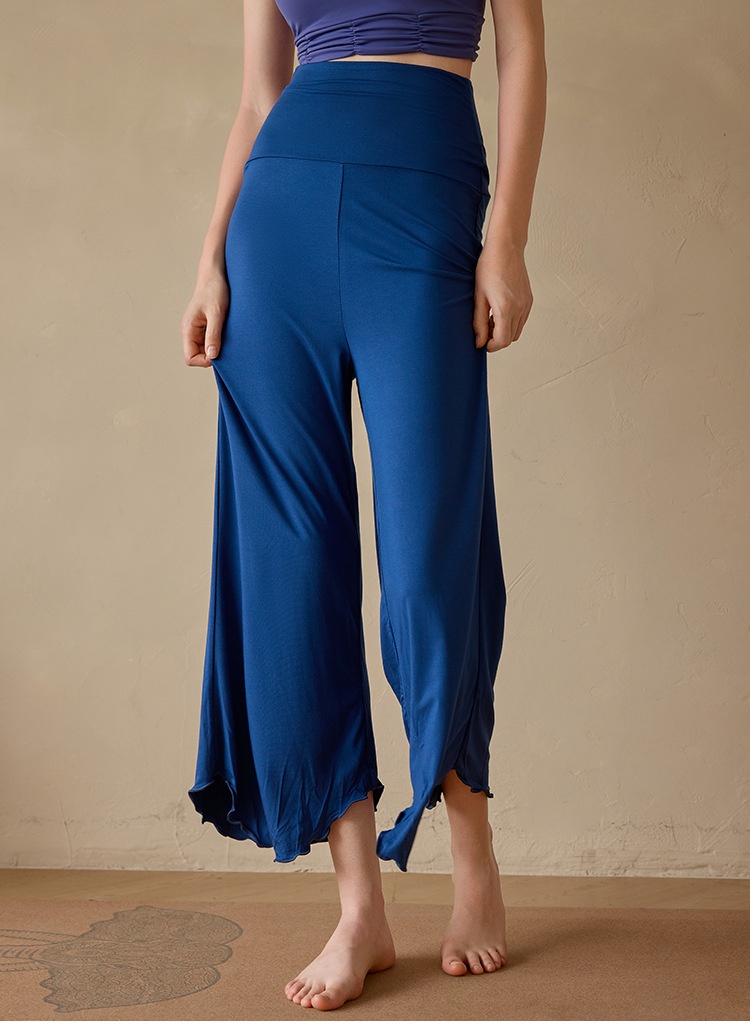 001 New Air Loose Yoga Inner View Flow Spring Summer Meditation Wide Leg Pilates Nine-point Solid Color Sports Pants_voghion.com