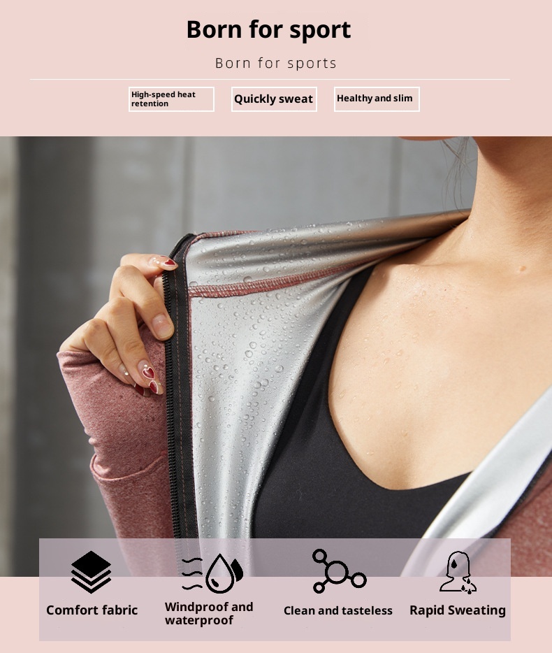 001 Cross-Border Running Sports Fitness Damen Figurformende Yoga Langarm Kapuzenjacke Trainingsanzug_voghion.com