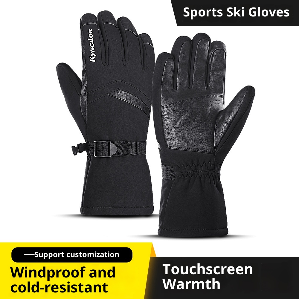 ActiveGo Outdoor Cycling Climbing Thickened Cold-Proof Touchscreen Windproof Warm Ski Long Finger Gloves Manufacturer Wholesale_voghion.com