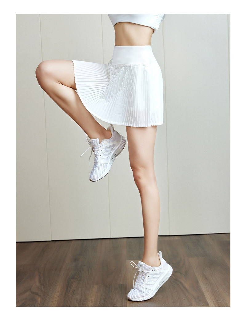 001 Gonna plissettata da donna, primavera estate, dimagrante, fitness, allenamento, corsa, pantaloni da yoga traspiranti ad asciugatura rapida con interno_voghion.com