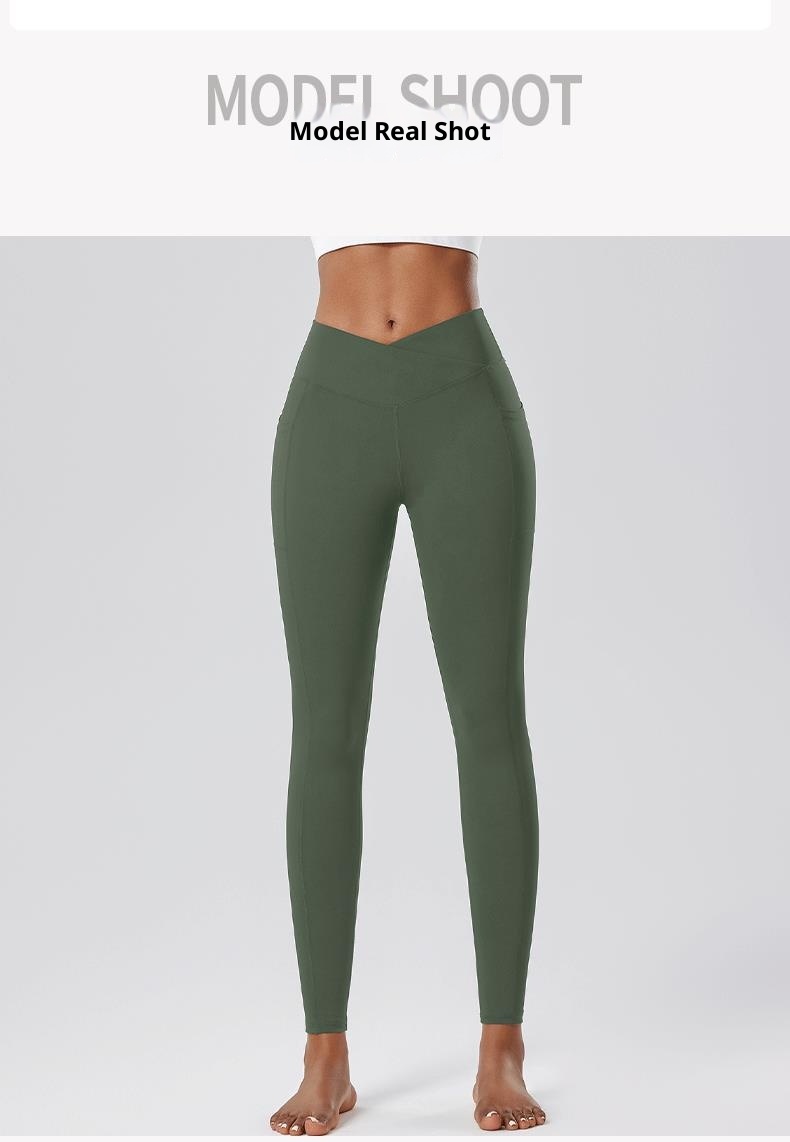 001 Cross-Border Sports Fitness Leggings Yoga Running Base Layer Pants Women Naked Feel Soft And Smooth_voghion.com
