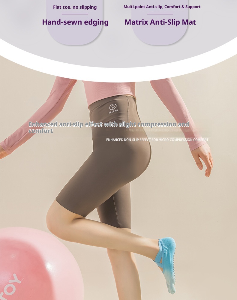 001 Tie-Dye Professional Five-Finger Gradient Yoga Pilates Non-Slip Women's Socks_voghion.com