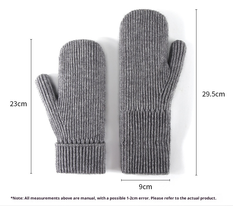 ActiveGo Women's Fleece-Lined Thick Knitted Double-Layer Warm Ski Gloves Outdoor Cycling Mittens_voghion.com