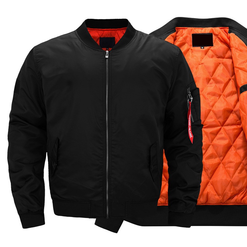 ActiveGo ActiveGo Cross-Border US European Plus Size Men's Loose Cotton Bomber Jacket Trendy_voghion.com