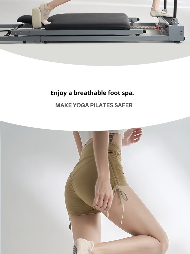 001 2025 Nouvelles chaussettes de sport antidérapantes pour femmes, idéales pour le yoga, le pilates et le Pilates, en silicone, pour l'automne et l'hiver. Vente en gros._voghion.com