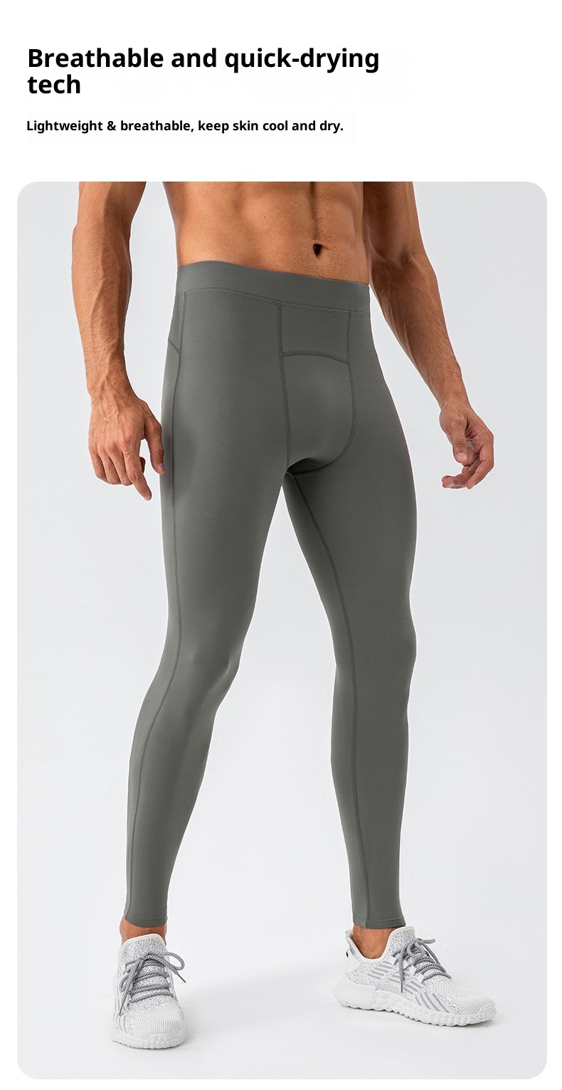 Pantaloni sportivi da corsa ad asciugatura rapida, traspiranti e aderenti, ad alta elasticità, da uomo, della serie Breathing, modello Naked Feel, 001, 31341_voghion.com
