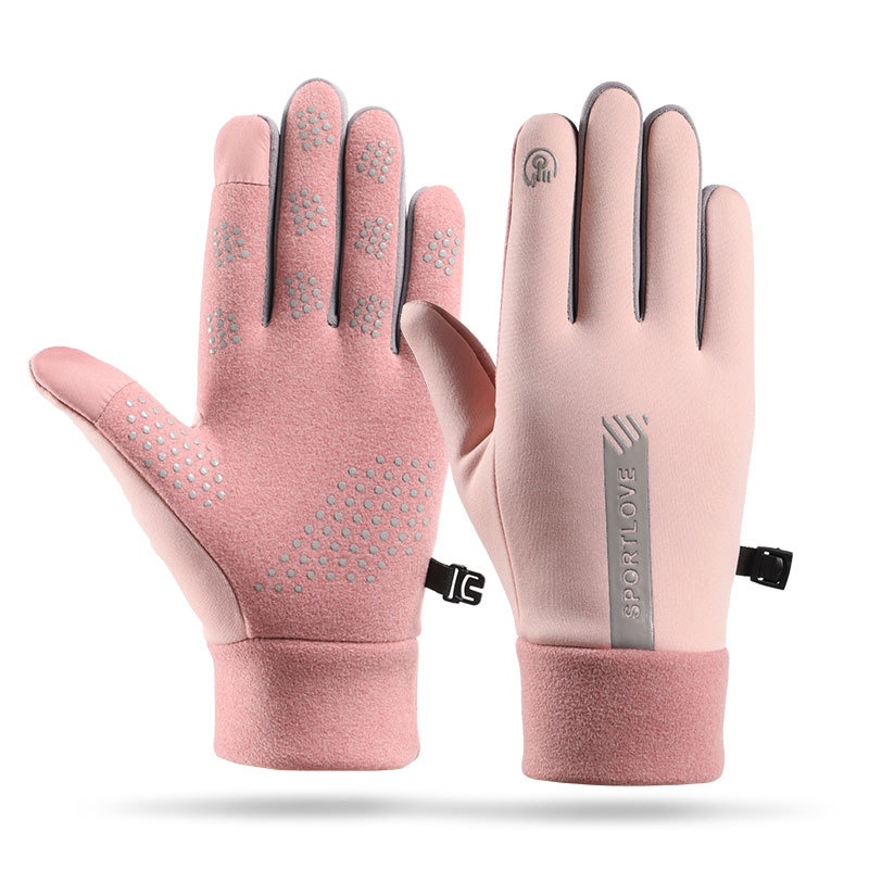 Gants d'extérieur chauds ActiveGo pour hommes et femmes, coupe-vent, imperméables, d'hiver, en velours antidérapant et tactile pour la moto_voghion.com