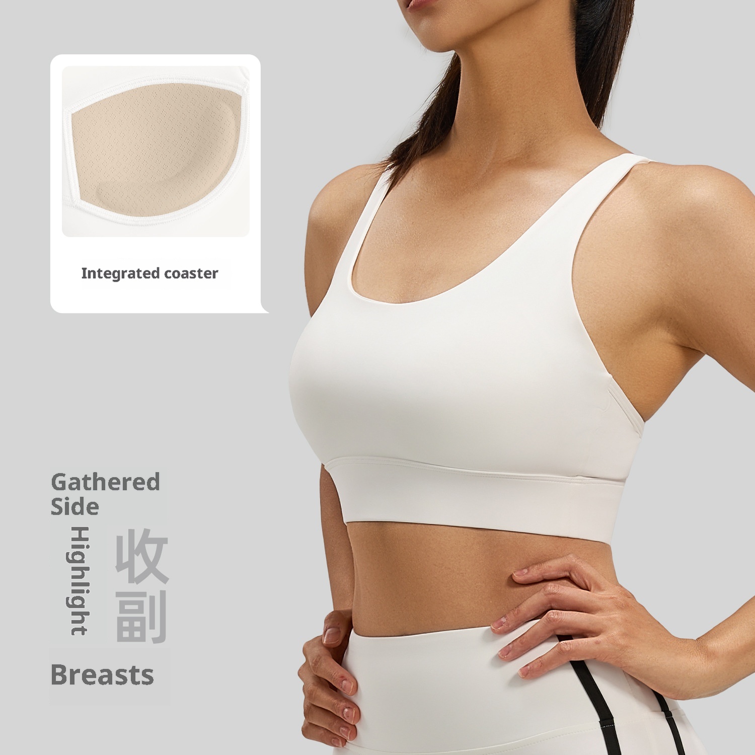 001 Juyitang Mesh Cross Sports Bra Beautiful Back Top High-Strength Shockproof Yoga Fitness Underwear For Women_voghion.com
