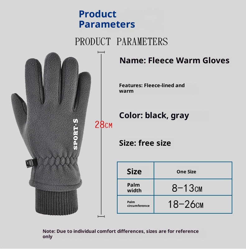 ActiveGo Men's Winter Gloves Fleece Lined Warm Cold-Resistant Touchscreen Thickened Outdoor Student Ccling Sports Skiing_voghion.com