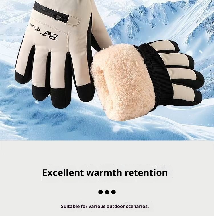 ActiveGo Premium Ski Gloves For Women, Cycling Warm And Cold-Proof Riding Cotton Gloves, Touchscreen Windproof Outdoor Thickened_voghion.com