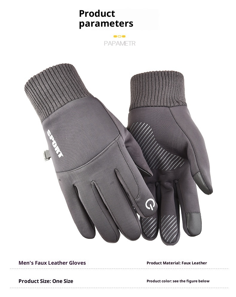 ActiveGo Warme Handschuhe mit Fleecefutter, verdickt, wasserdicht, Sport, Radfahren, Klettern, Skifahren, Touchscreen-Handschuhe_voghion.com