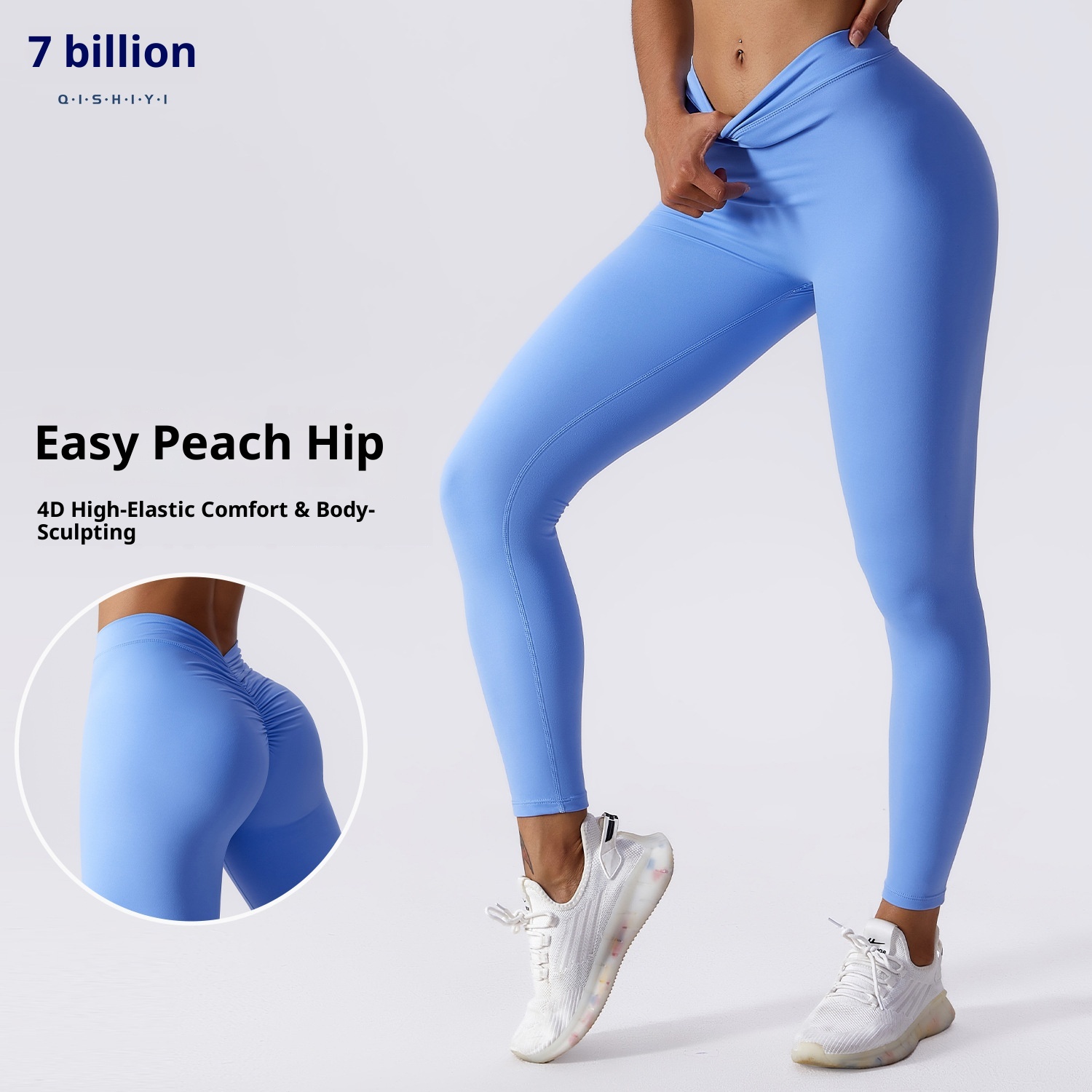 001 Pantaloni sportivi da corsa all'aperto spazzolati per donna, traspiranti e ad asciugatura rapida, con sollevamento fianchi color pesca, europei e americani_voghion.com