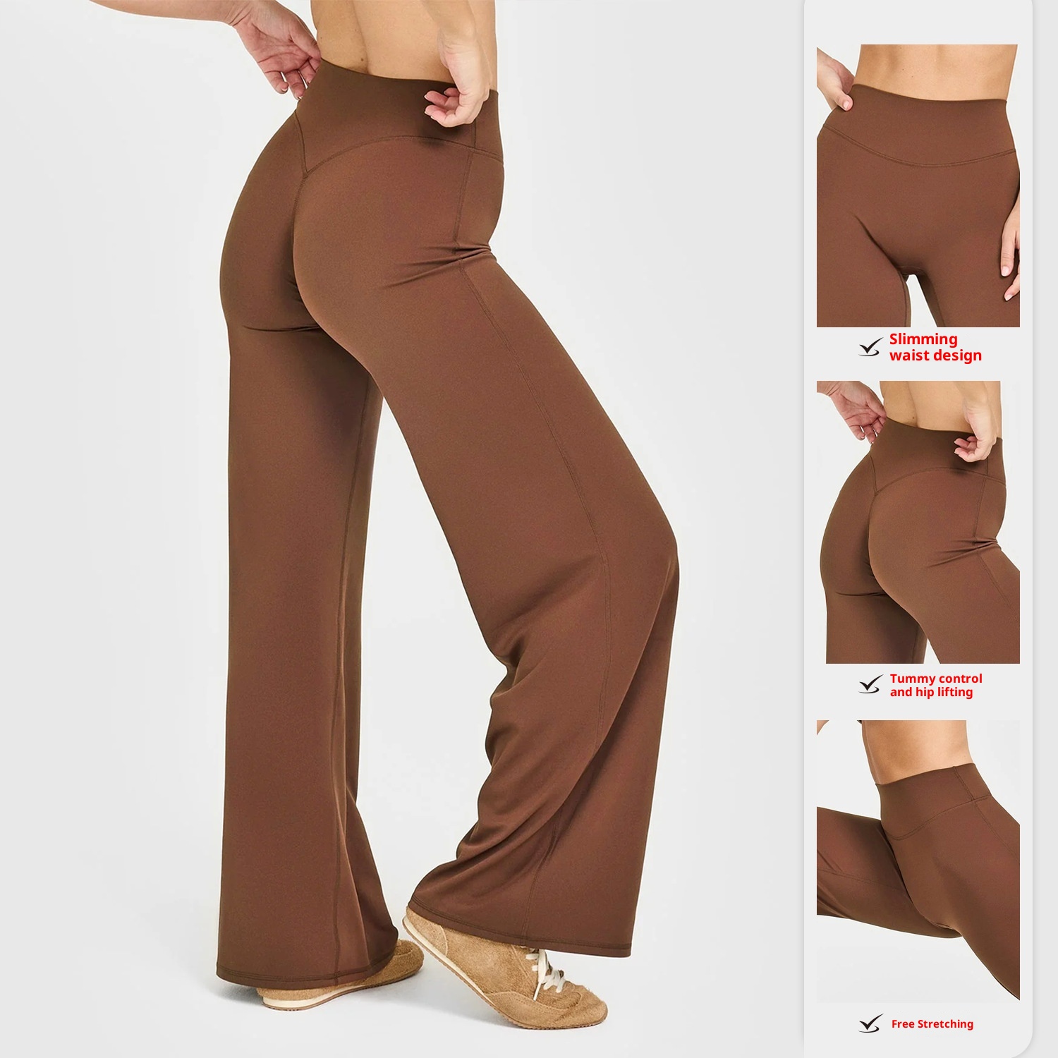 001 Cross-Border Barely There Peach Butt Long Straight High Waist Hip Lift Pilates Sports Fitness Quick-Dry Yoga Pants_voghion.com