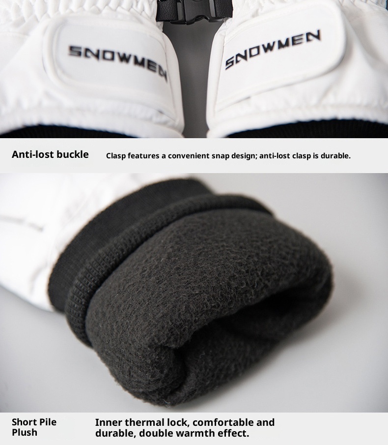 ActiveGo Dropshipping Ski Gloves For Men And Women, Thickened Windproof Cycling Outdoor Touchscreen Five-Finger Snowboarding_voghion.com