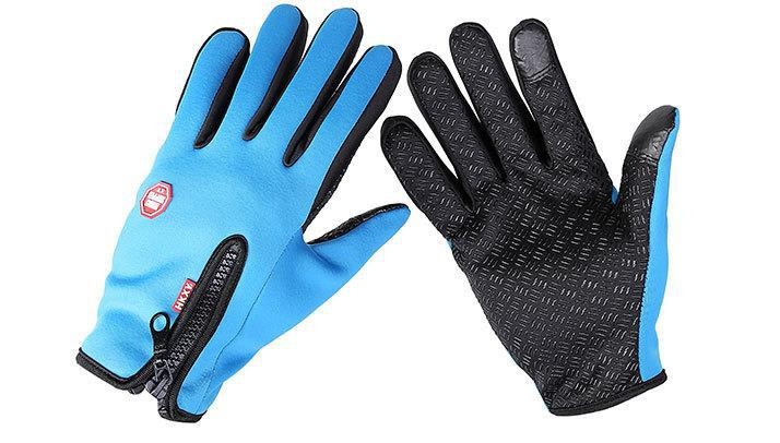 ActiveGo Autumn Winter Touch Screen Riding Men Women Fleece Outdoor Skiing Warm Waterproof Zipper Gloves_voghion.com