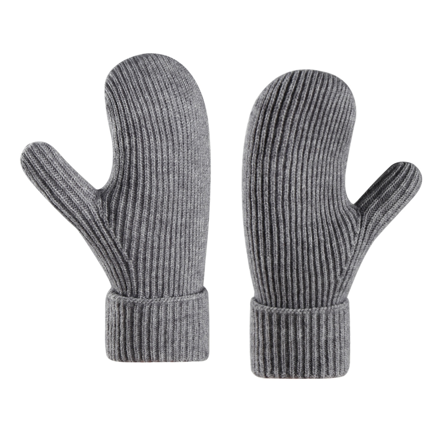 ActiveGo Women's Fleece-Lined Thick Knitted Double-Layer Warm Ski Gloves Outdoor Cycling Mittens_voghion.com