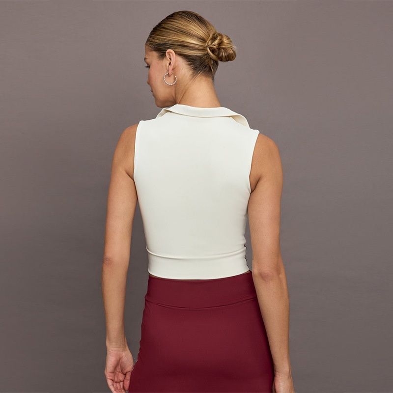 001 Najlepiej sprzedający się zestaw do jogi dla kobiet z bluzką w blokach kolorów i spódniczką do golfa i tenisa, oddychającą i antypoślizgową_voghion.com