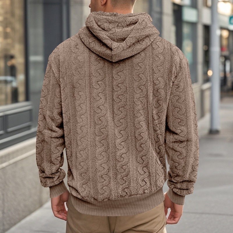 ActiveGo ActiveGo Cross-Border European And American Outdoor Autumn Winter New Men's Hooded Jacquard Teddy Fleece Sports Casual_voghion.com