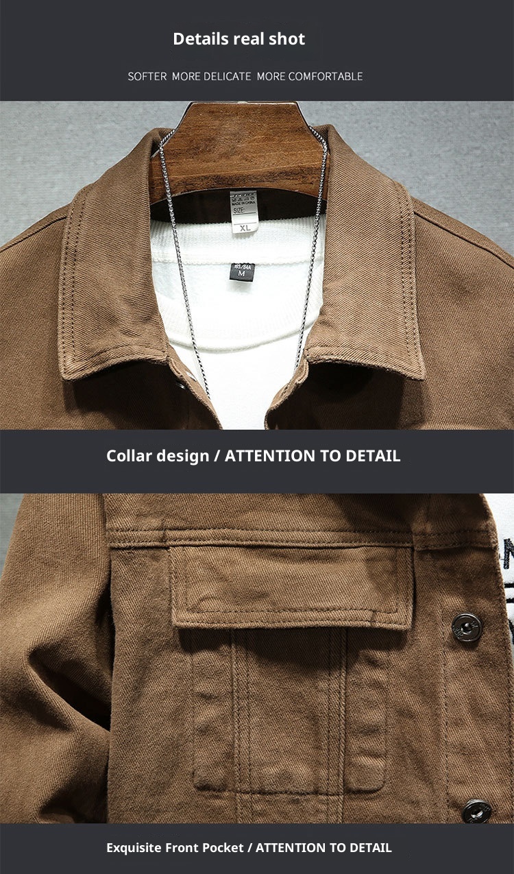 Chaqueta elástica ActiveGo 2025 para hombre, color negro, elegante, estilo europeo y americano, de mezclilla sencilla para primavera y otoño._voghion.com