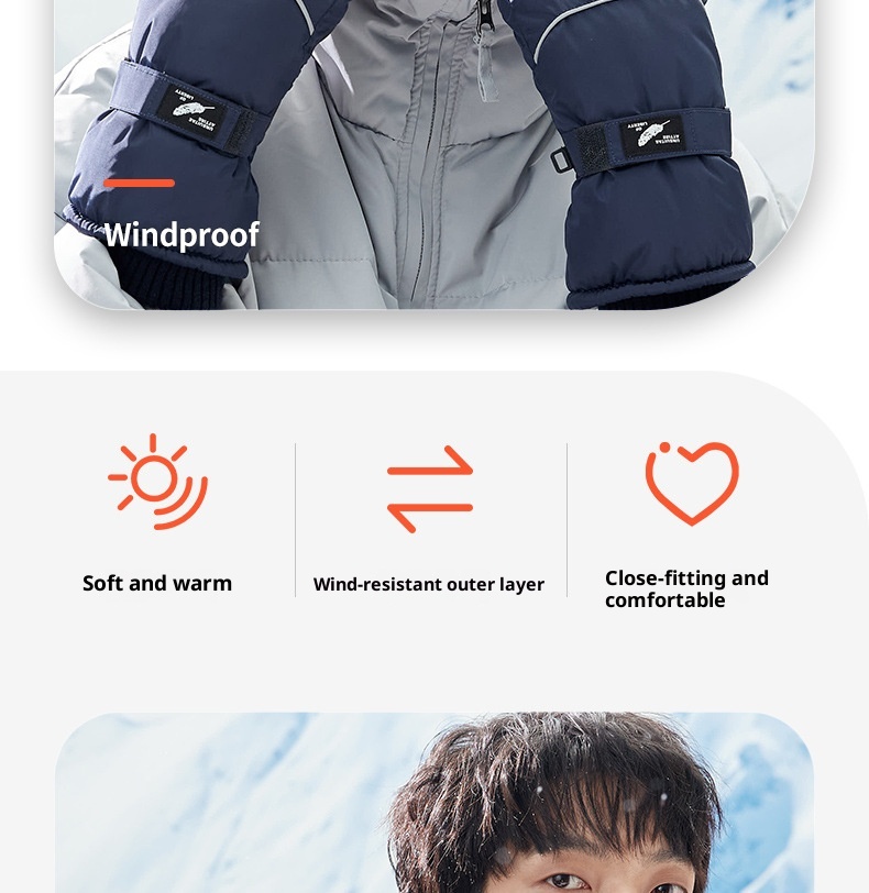 ActiveGo Herren Ski- und Radhandschuhe, kältebeständig, fleecegefüttert, dick und warm, aus Baumwolle, für Outdoor-Aktivitäten im Winter_voghion.com