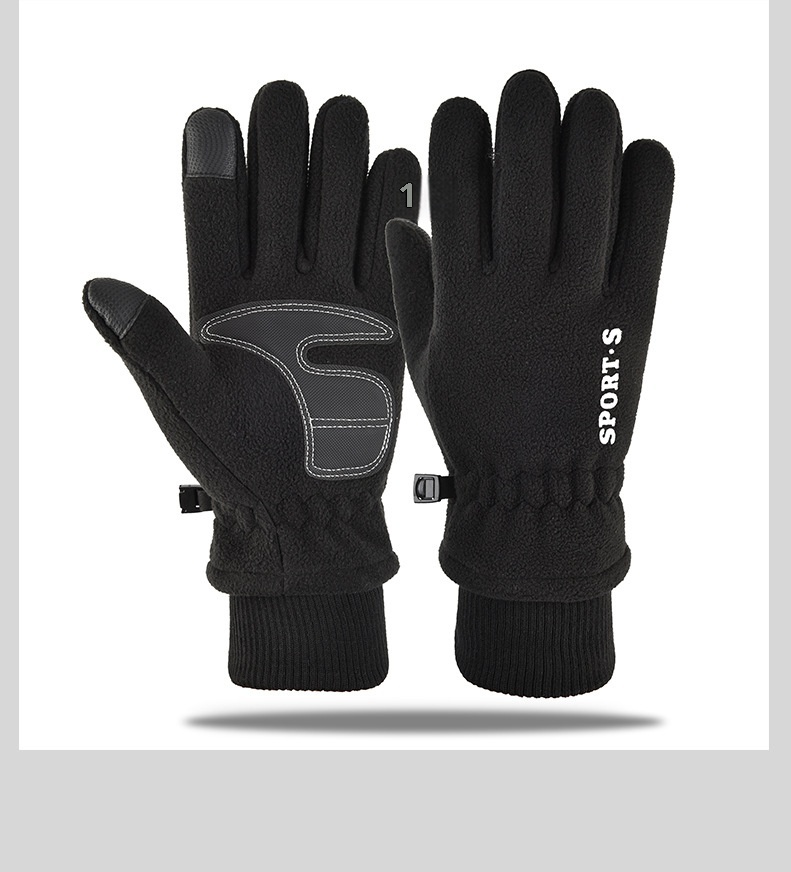 ActiveGo Men's Winter Gloves Fleece Lined Warm Cold-Resistant Touchscreen Thickened Outdoor Student Ccling Sports Skiing_voghion.com