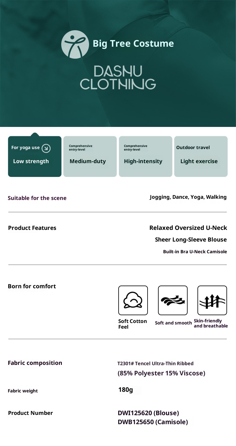 001 Yoga Suit For Women, High-End Layered Two-Piece Set, Breathable Long-Sleeve Top, Pilates Sports Vest With Chest Pads_voghion.com