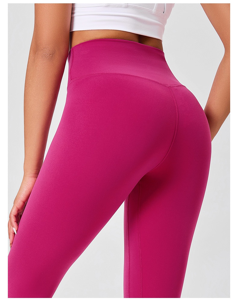 Legging de sport 001 en lycra spandex ultra-élastique effet mouillé, doux pour la peau, effet seconde peau, taille haute, effet push-up._voghion.com