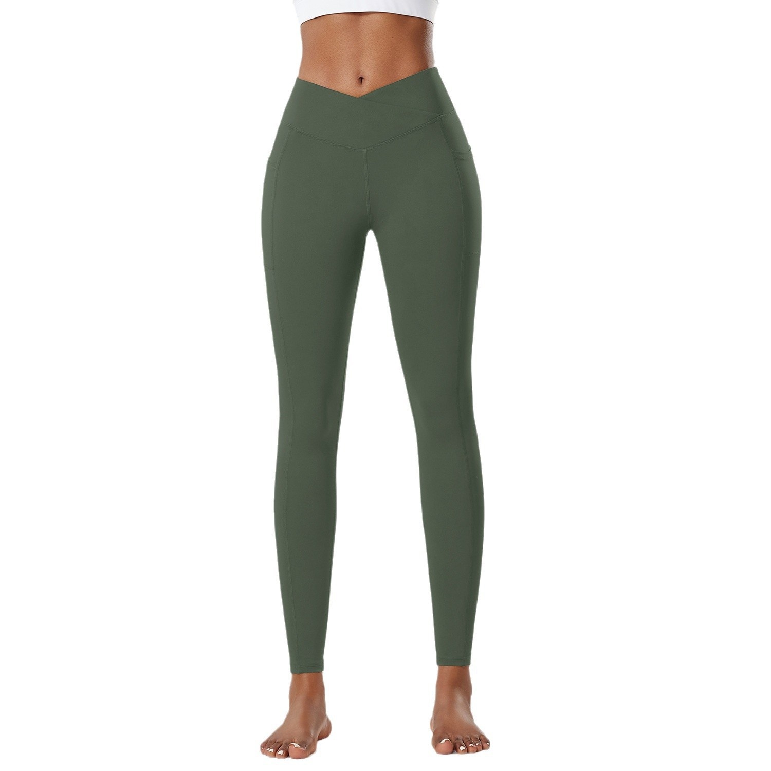 001 Cross-Border Sports Fitness Leggings Yoga Running Base Layer Pants Women Naked Feel Soft And Smooth_voghion.com