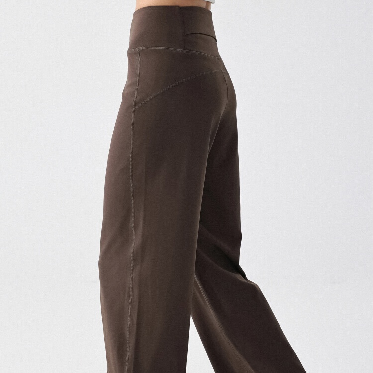 001 Loose Breathable Straight-Leg Draped Spor For Women High Waist Slimming Pilates Running Training Yoga Fitness Long_voghion.com