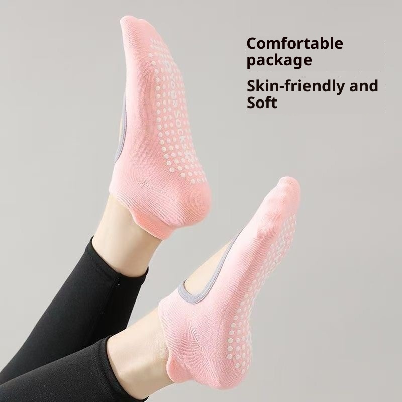 001 Professionelle Yoga-Socken für Damen, Boot, Frühling/Sommer, rutschfest, Pilates-Anfänger-Socken für den Innenbereich, Fitness- und Tanzsocken_voghion.com