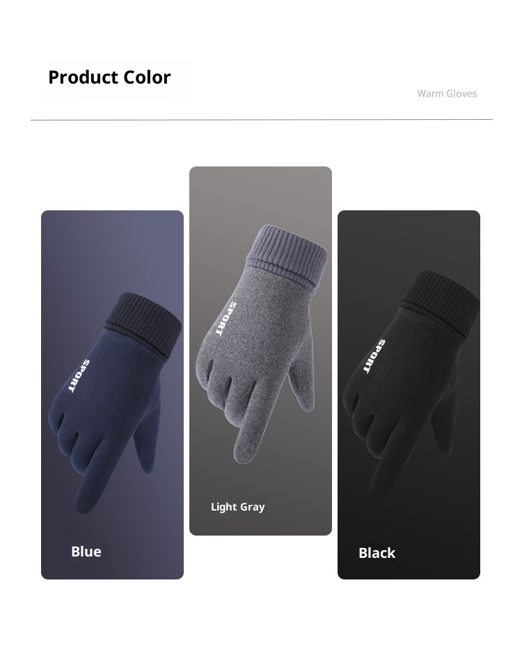 Gants de sport ActiveGo Cross-Border Winter Thermal pour femmes et couples, coupe-vent, imperméables et épais, pour le ski et les activités de plein air (vente en gros)._voghion.com