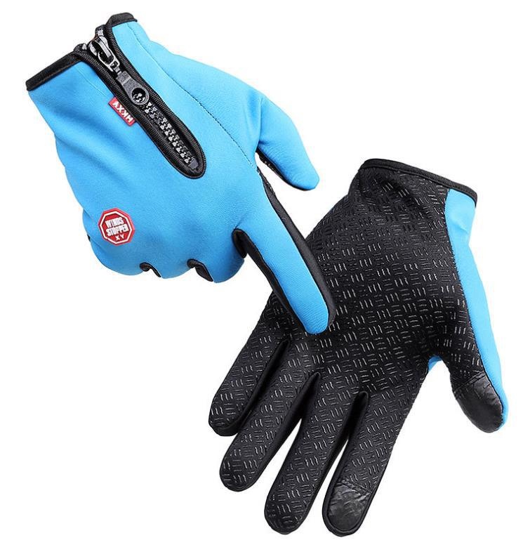 ActiveGo Autumn Winter Touch Screen Riding Men Women Fleece Outdoor Skiing Warm Waterproof Zipper Gloves_voghion.com