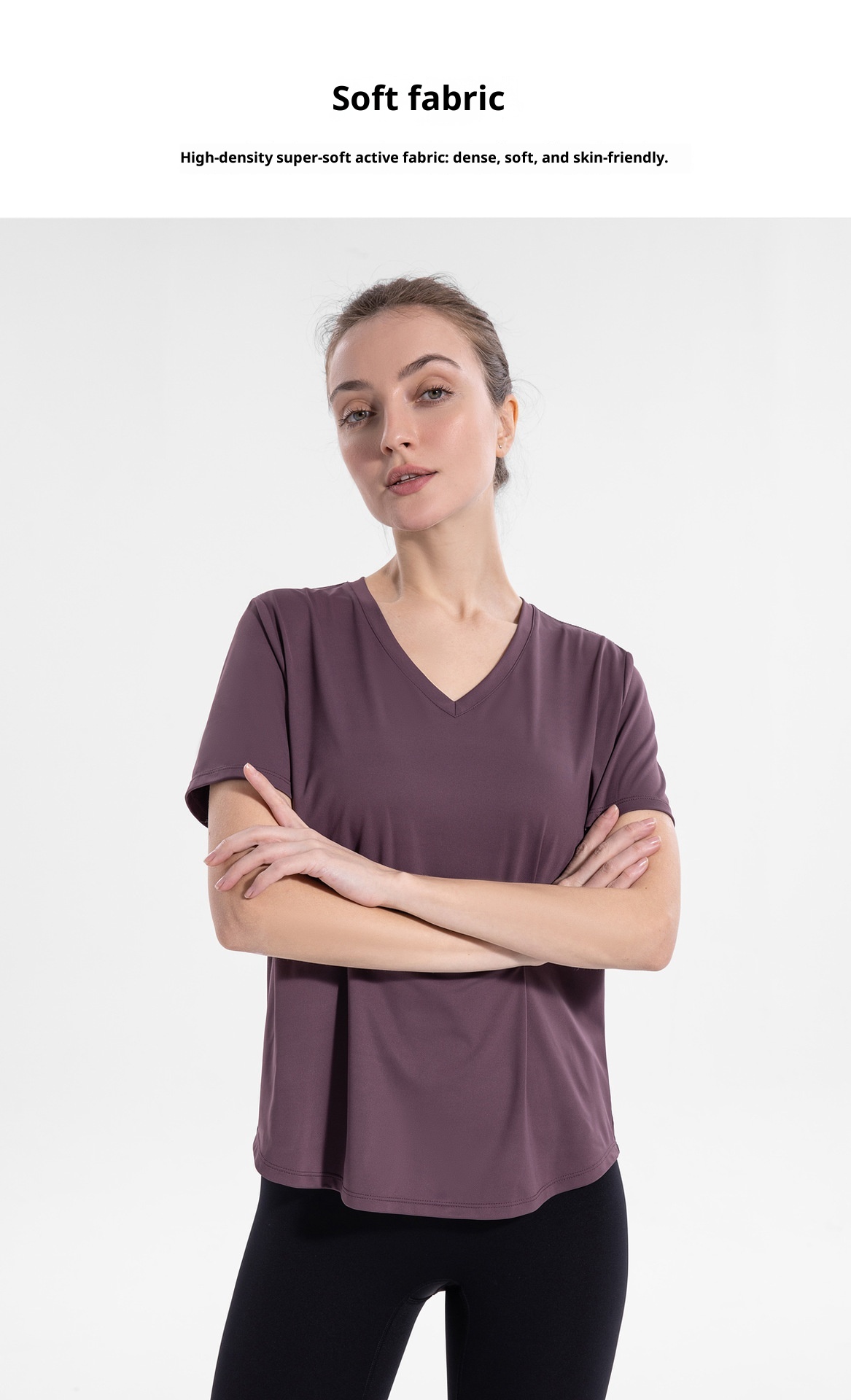 001 Maglietta da yoga con scollo a V taglie forti, a maniche corte, per donna, abbigliamento fitness, primavera estate, maglietta sportiva, corsa all'aperto_voghion.com