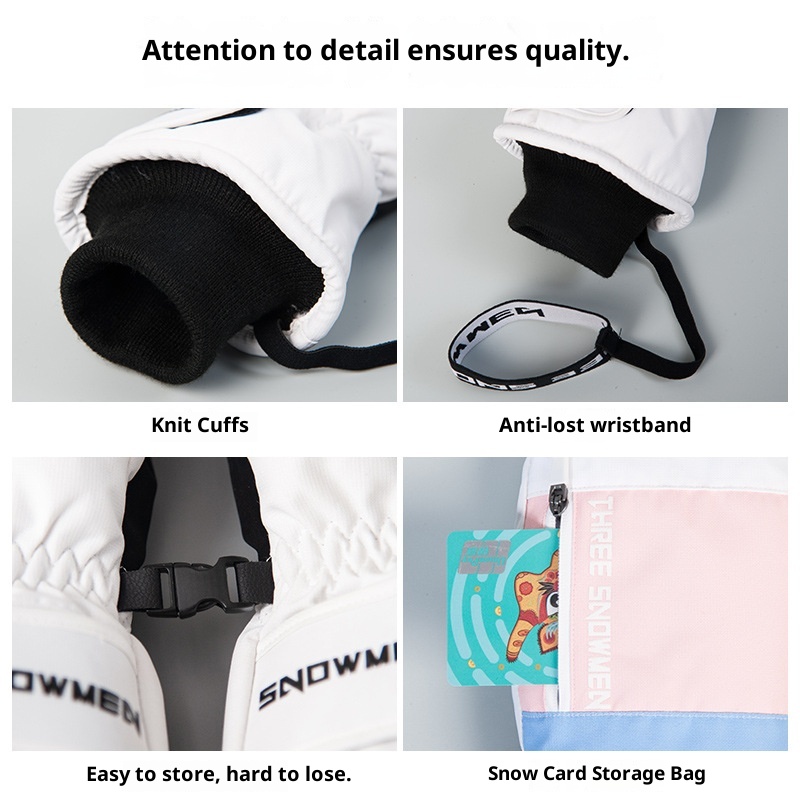 ActiveGo Dropshipping Ski Gloves For Men And Women, Thickened Windproof Cycling Outdoor Touchscreen Five-Finger Snowboarding_voghion.com