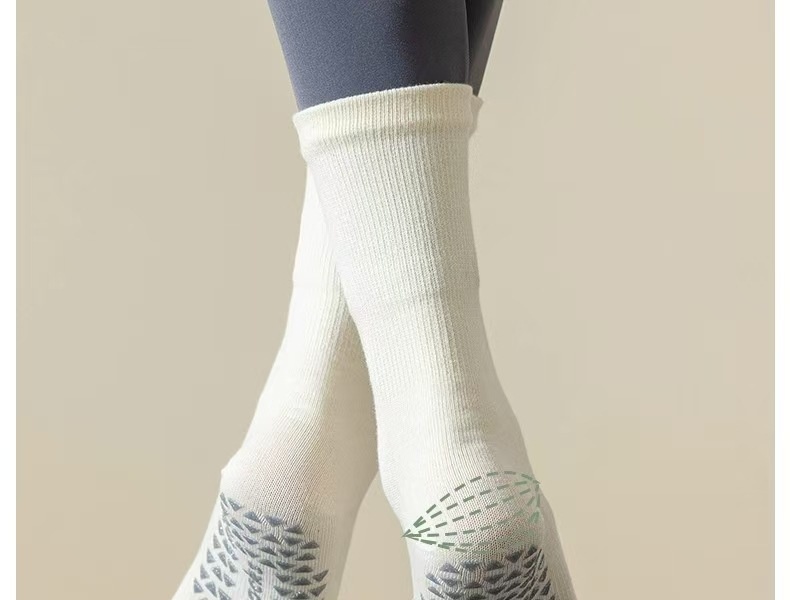 Chaussettes de yoga et de sport antidérapantes à cinq orteils, mi-mollet, pour le Pilates au sol, automne-hiver, avec séparation des orteils, style Zhuji, à clipser._voghion.com