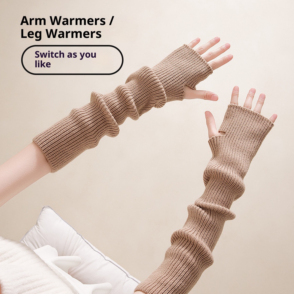 001 Calzini in pile autunno inverno coppia con pantaloni da yoga versatili da donna calzini dritti snellenti senza piede coprigambe lavorati a maglia_voghion.com