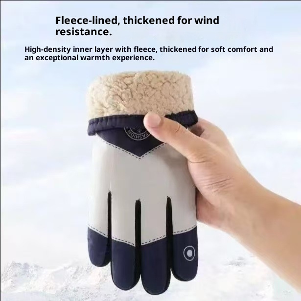 ActiveGo 2024 Nieuwe Winter Ski Touchscreen Heren en Dames Elektrische Fiets Fleece Gevoerde Warme Dikke Outdoor Rijhandschoenen_voghion.com