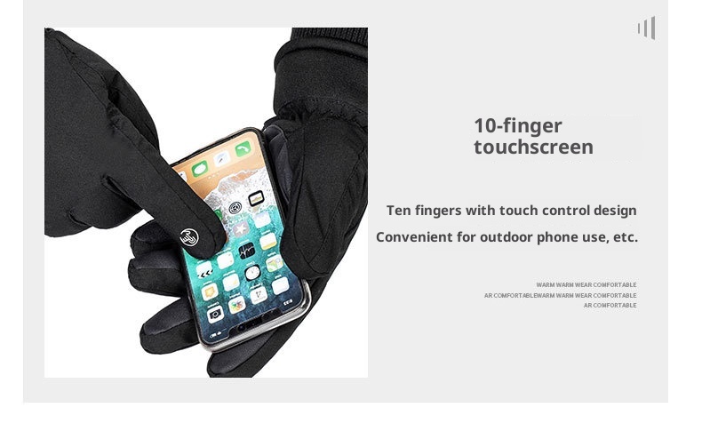 ActiveGo Winter Outdoor Cycling Men Q907 Thickened Cold-Proof Waterproof Touchscreen Extended Wrist Warm Ski Gloves_voghion.com