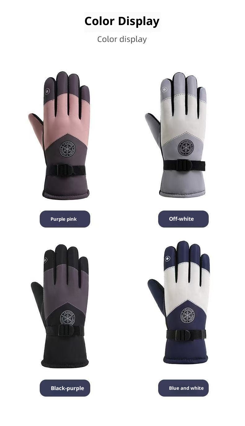 ActiveGo 2024 Nieuwe Winter Ski Touchscreen Heren en Dames Elektrische Fiets Fleece Gevoerde Warme Dikke Outdoor Rijhandschoenen_voghion.com