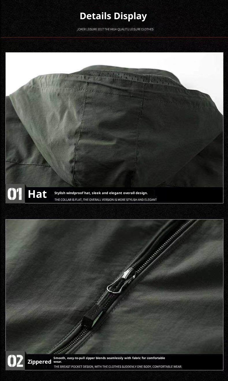 ActiveGo ActiveGo Europeo Americano Transfrontaliero 2025 Primavera e Autunno Nuovo Stile Uomo di Mezza Età Versatile Casual Impermeabile All'Aperto_voghion.com