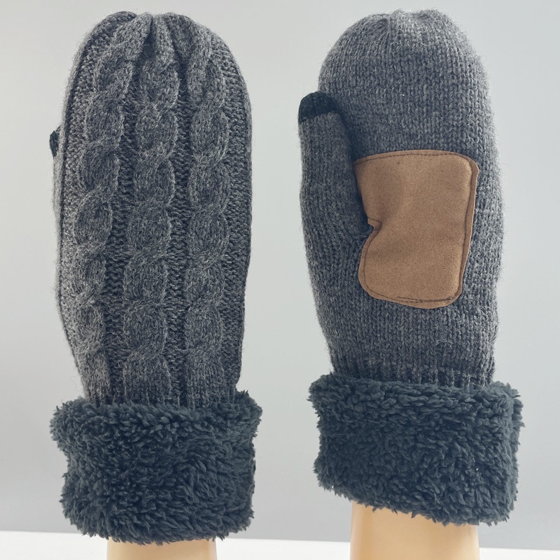 ActiveGo Touchscreen gebreide wollen tashoes voor mannen en vrouwen, herfst en winter buiten, winddicht, warm, verdikt, volwassen wanten_voghion.com