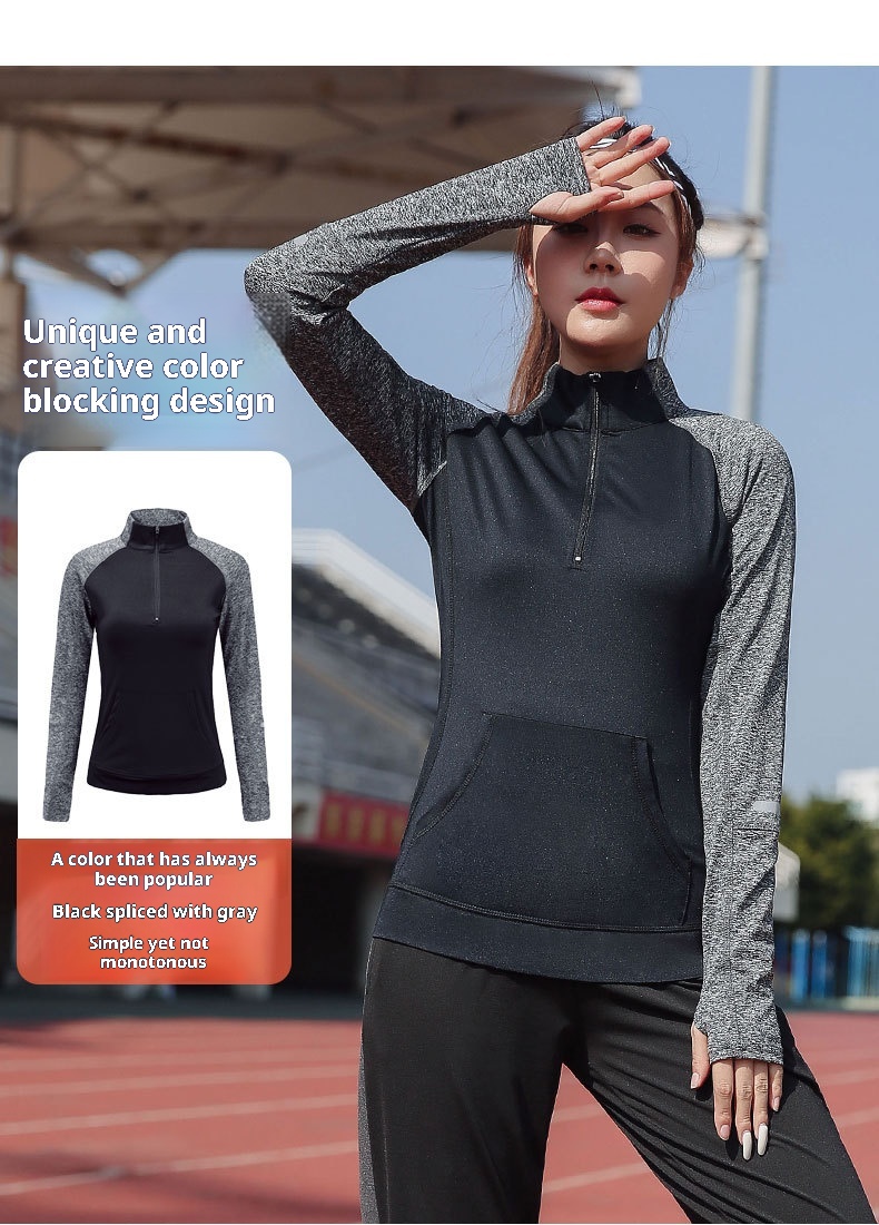 001 Top sportivo taglie forti per donne formose 100 kg Abbigliamento fitness da corsa da donna Autunno leggermente coprente Asciugatura rapida_voghion.com