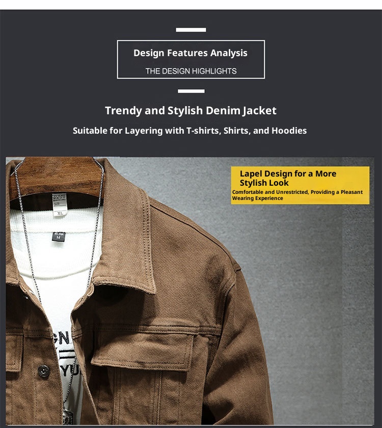 Chaqueta elástica ActiveGo 2025 para hombre, color negro, elegante, estilo europeo y americano, de mezclilla sencilla para primavera y otoño._voghion.com