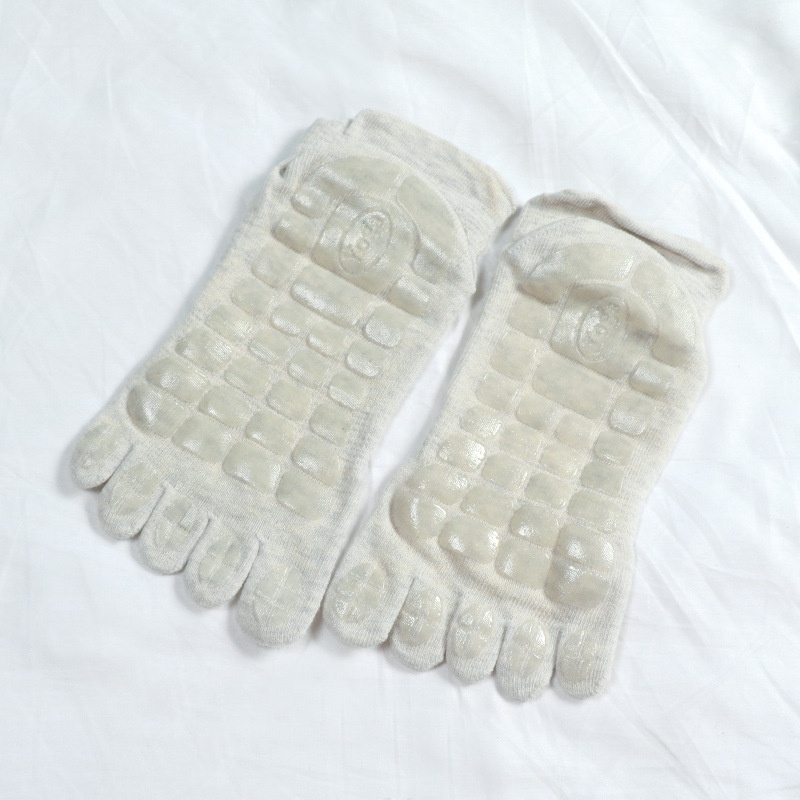 001 Herren-Yogasocken mit geteiltem Zehenbereich, vollständig offen, strapazierfähig, schweißabsorbierend, rutschfest_voghion.com